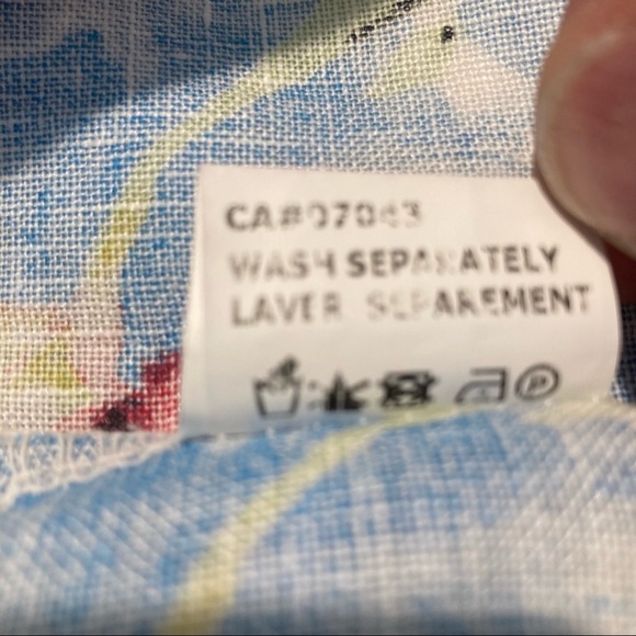 LINA TOMEI Sz L 100% Linen Floral Adjustable Straps Dress Made in  Italy - Picture 8 of 13